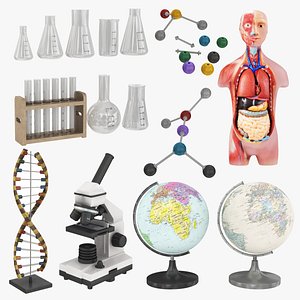 Education Lab Equipment Collection 6 in 1 3D model