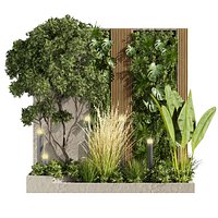 Collection plant vol 463 - fitowall - grass - ertical - leaf - palm - 3dsmax - cinema 4d