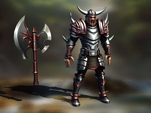 character barbarian warrior 3D model