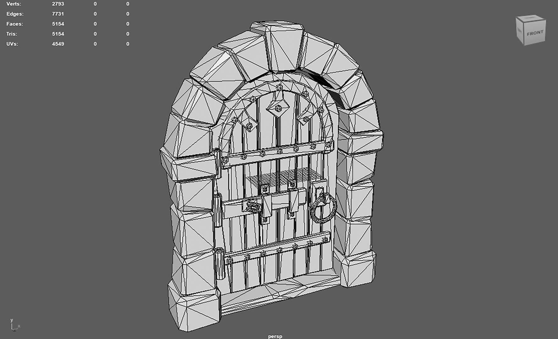 3D Model Tylized Medieval Dungeon Door - Low Poly 3D Model - TurboSquid ...
