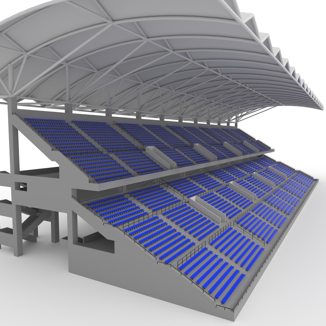 3D Stadium Tribune 04 Model - TurboSquid 2390242