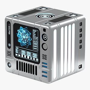 Futuristic Sci-fi Cyberpunk Mini Computer