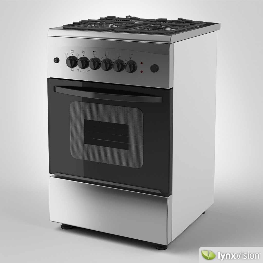 Freestanding Gas Cooker 3d Model