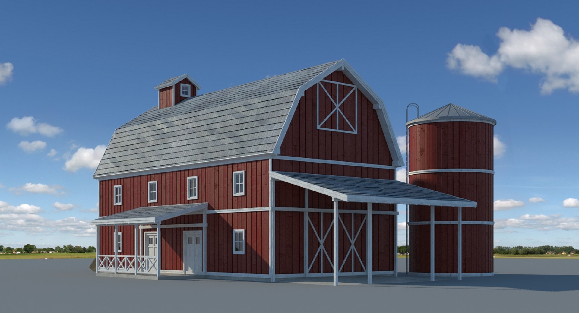 3d Model Farm Stack Realistic