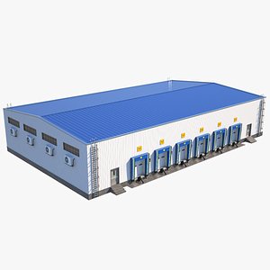 3D Detailed Warehouse With Interior model