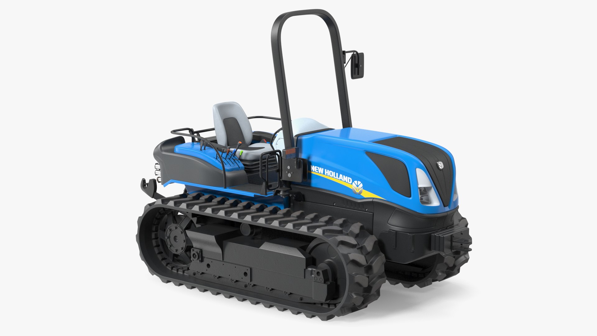 New Holland TK4 Tracked Tractor New Condition Rigged 3D model preview