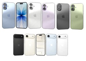 Apple iPhone 17 And Apple iPhone Air All Colors 3D