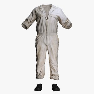 Industrial Welder  Painter Outfit - Male Workwear Set 3D model