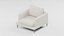 Armchair with Raised Arms and Loose Back Cushion