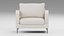 Armchair with Raised Arms and Loose Back Cushion