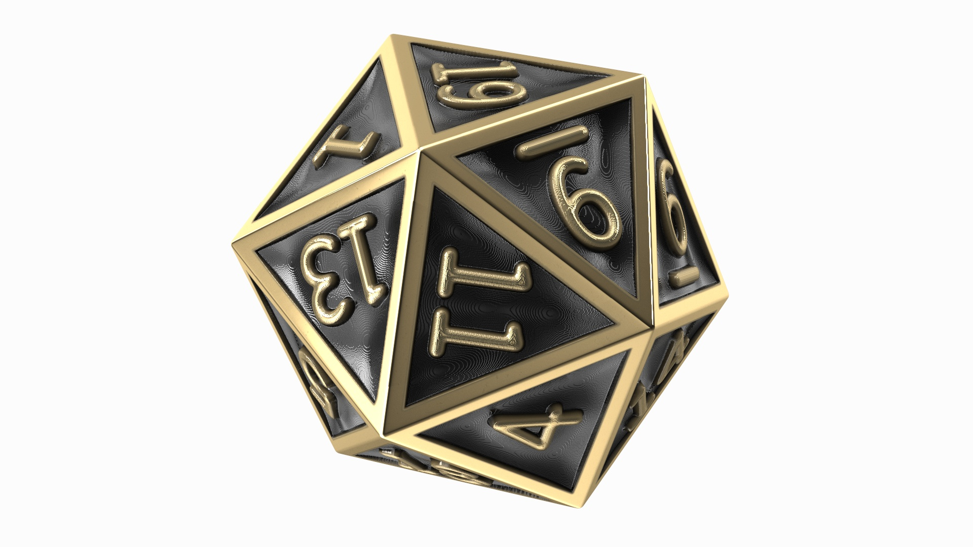 Bronze DND D20 Dice 3D TurboSquid 2139423