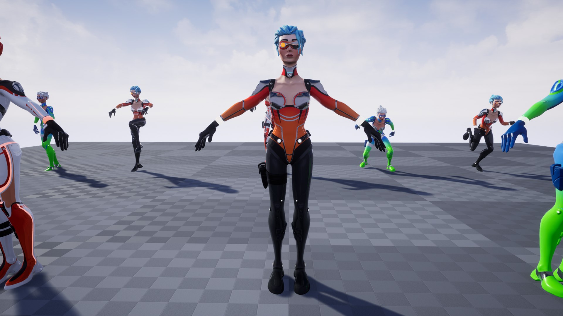 3D PBR Low Poly Game Ready SCI Fi GIRL model - TurboSquid 2143660