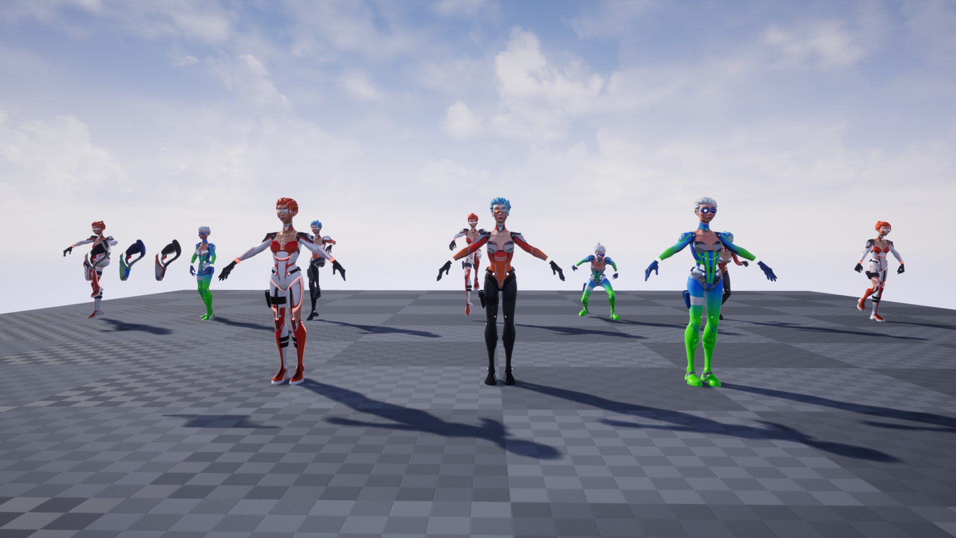 3D PBR Low Poly Game Ready SCI Fi GIRL model - TurboSquid 2143660