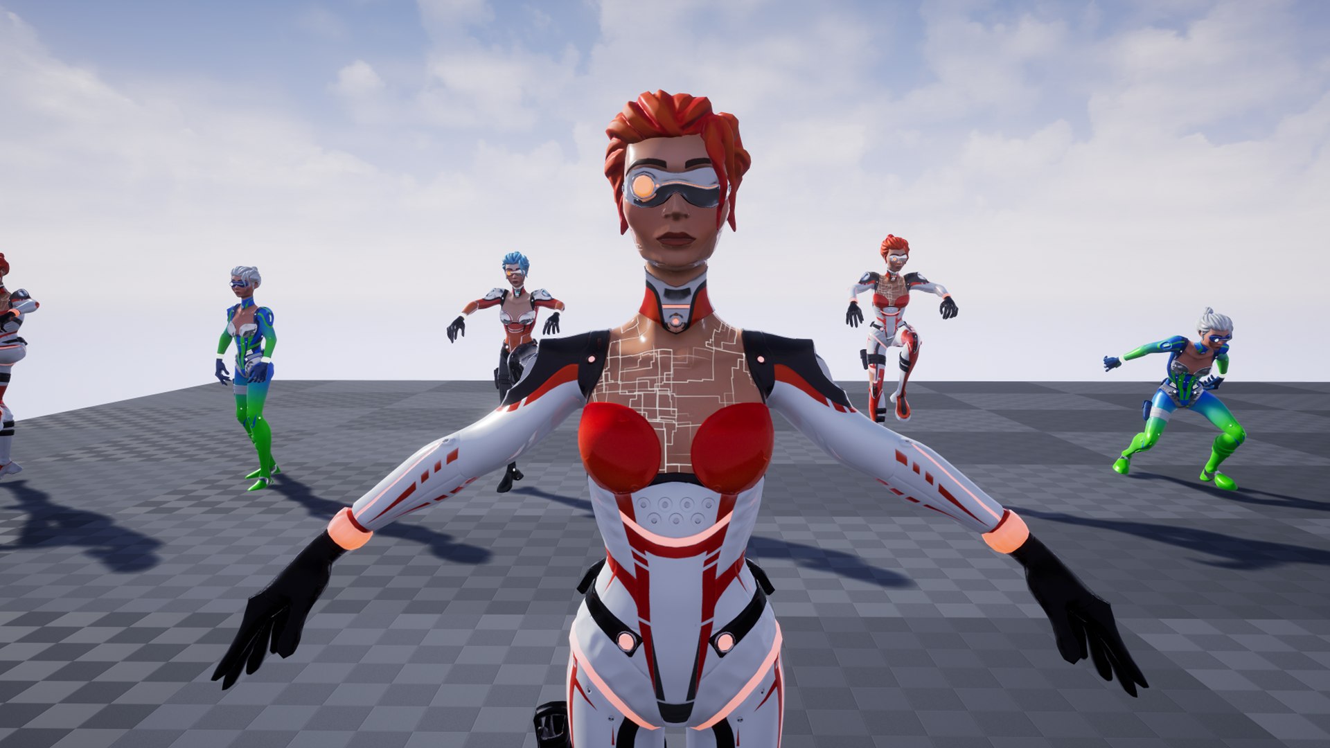 3D PBR Low Poly Game Ready SCI Fi GIRL model - TurboSquid 2143660