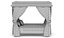 Letto reale medievale in legno con tende rosse
