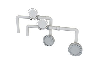 Industrial Gas Pipes m4 3D model