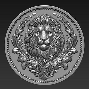 Lion Pendant 3D model