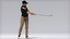 White Golf Player Animated HQ Standard License
