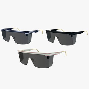 3D model Dior Mask Sunglasses DiorClub M1U