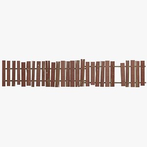 wooden fence 3D model