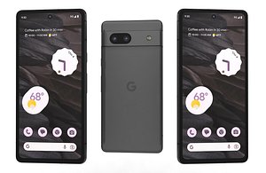 Google Pixel 7A Pro Stormy Black Low Poly 3D model