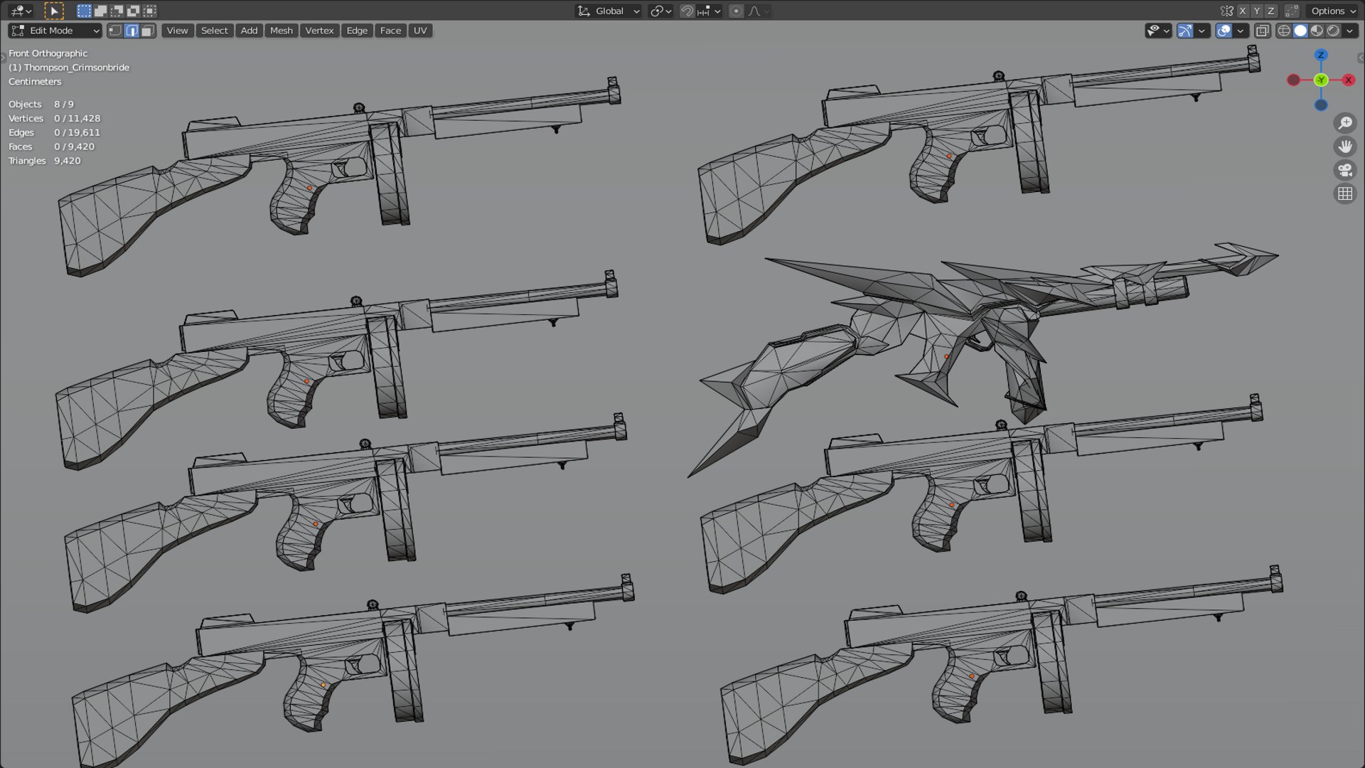 3D Thompson Rifle Game Weapon 8x Model - TurboSquid 1838506