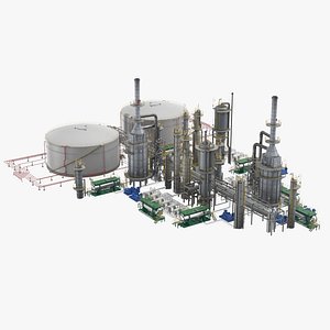 3D oil refinery model