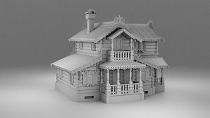 3D house russian carved