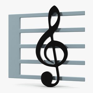 Musical Score Emoji 3D