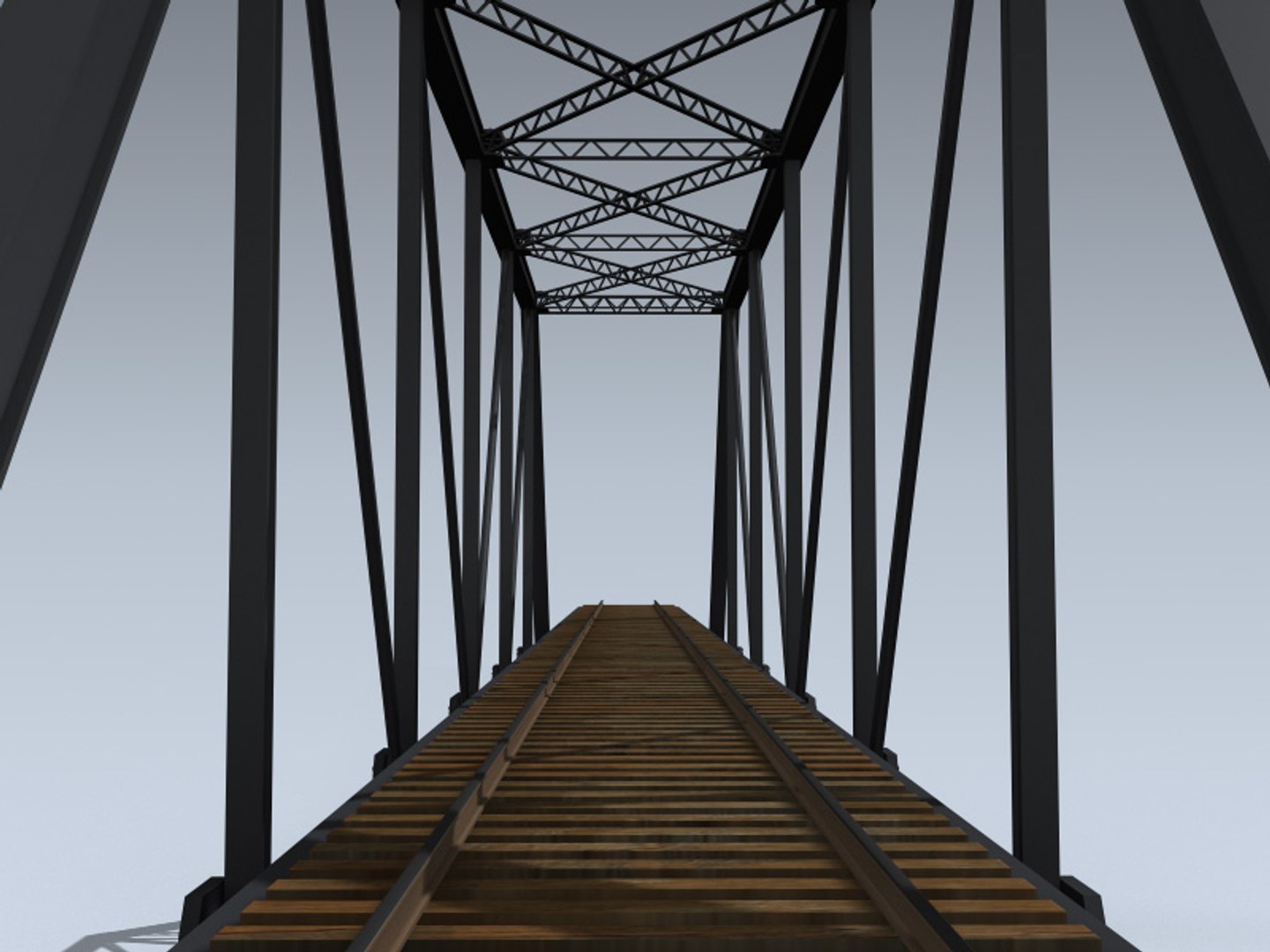 Train Trestle Bridge 3d Model
