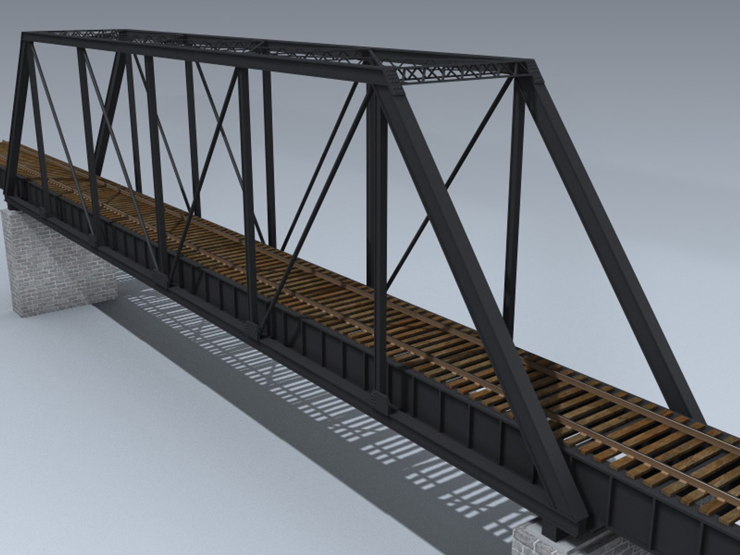 Train Trestle Bridge 3d Model
