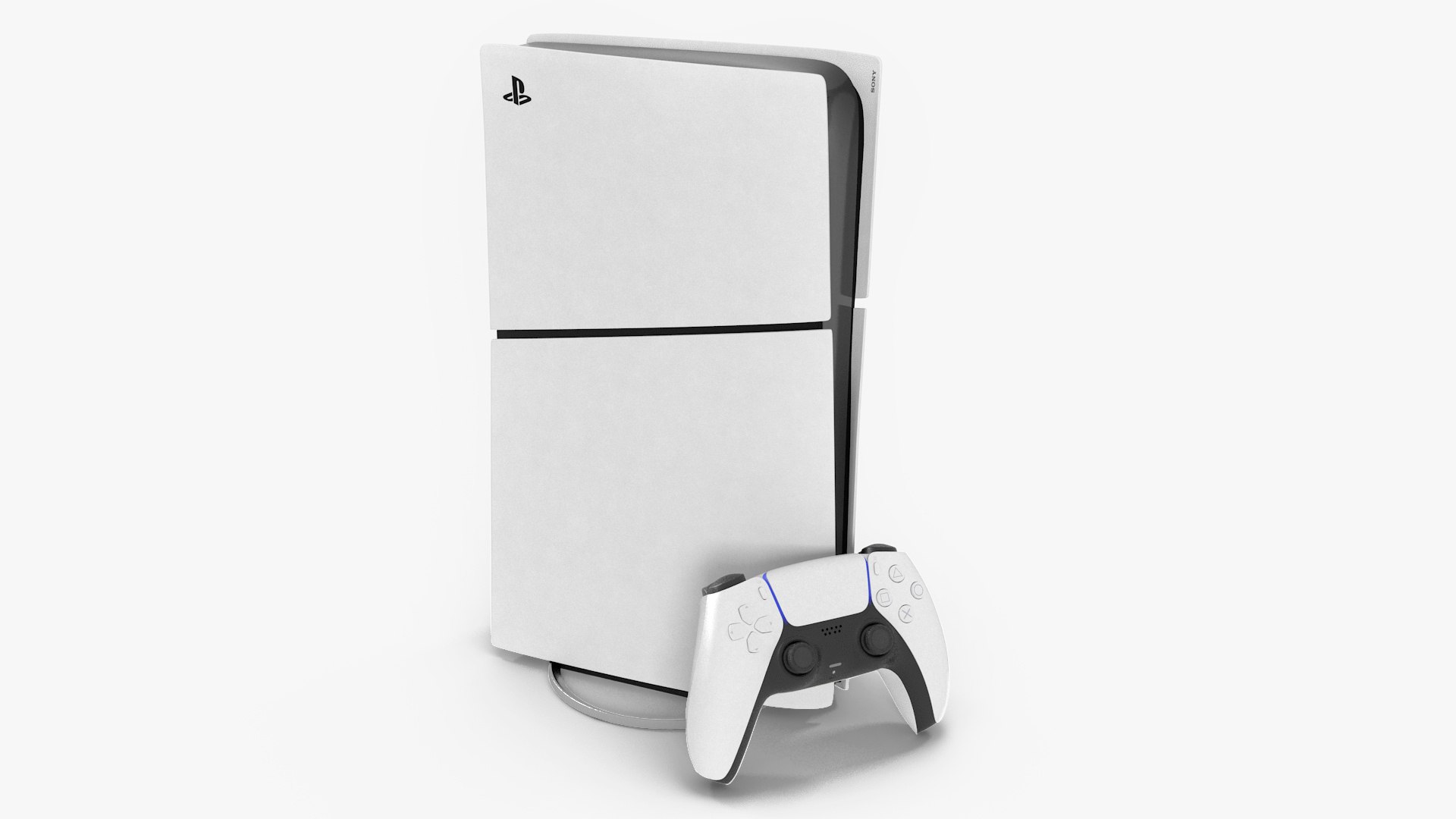 Sony PlayStation 5 PS5 Slim White 3D model preview