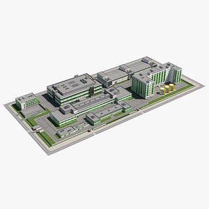 industrial buildings 3D model