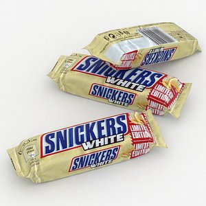 3D model snickers white bar