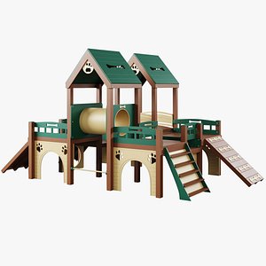 3D Dog training ground equipment 3 model
