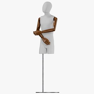Rigged Sewing Male Mannequin 02 3D model