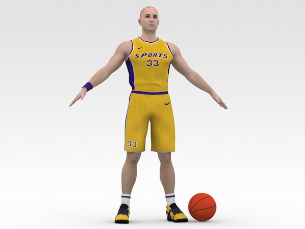 Basketball Player Yellow Player 01 3D model