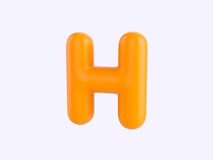 H Alphabet 3D model