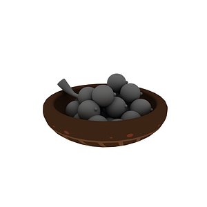 3D fruits bowl model