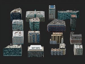 Modern Urban Building and Office Skyscraper Collection