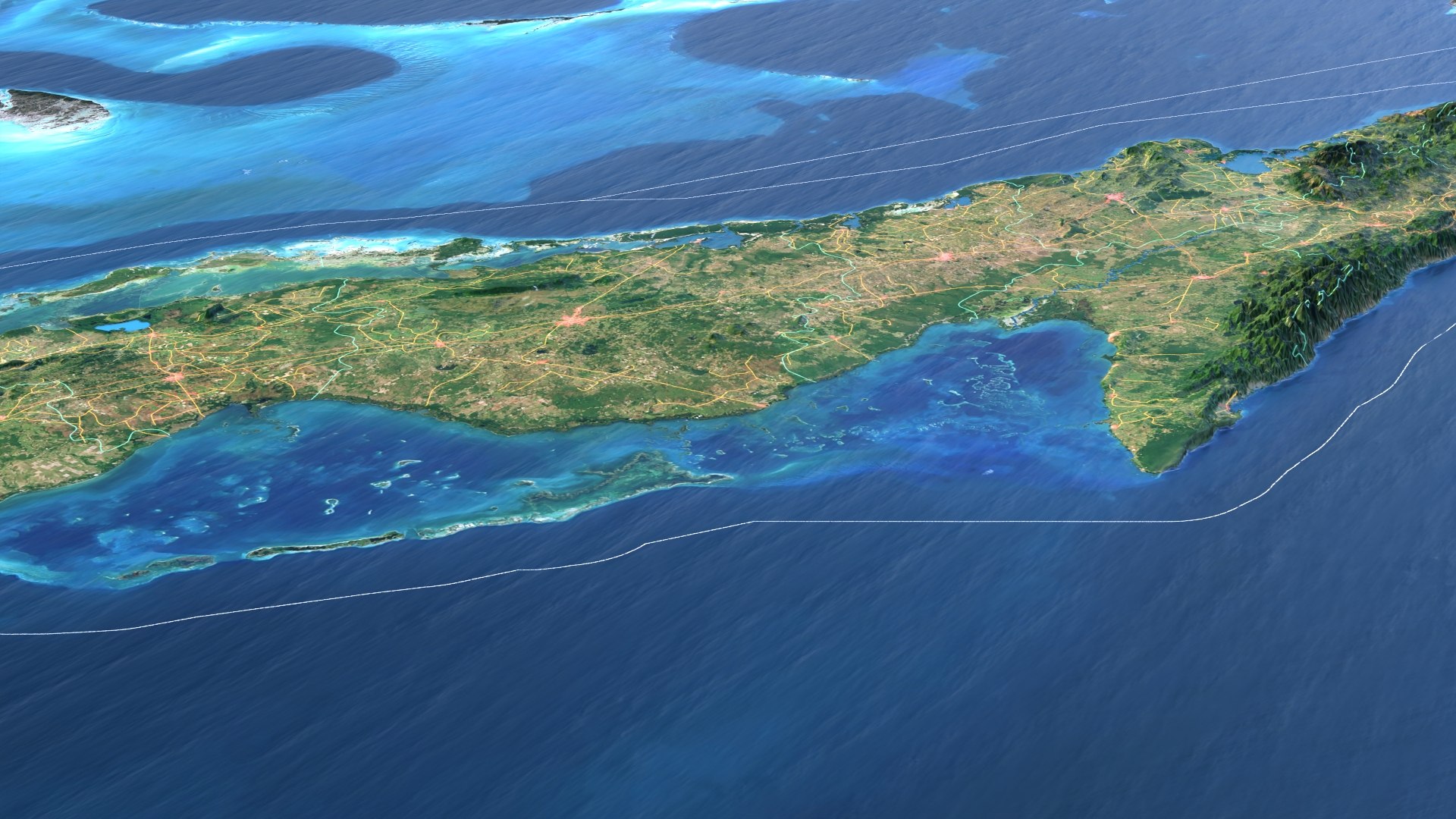 Cuba Map - 21K Realistic Satellite Terrain - Elevation 3D model https://p.turbosquid.com/ts-thumb/9n/sgioce/4Z/satellitemap_c1/jpg/1775810453/1920x1080/fit_q87/cfb554b53edaa35d4111ea6b471520d14779d61d/satellitemap_c1.jpg