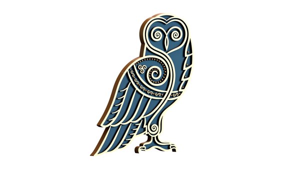 Celtic owl 3D model