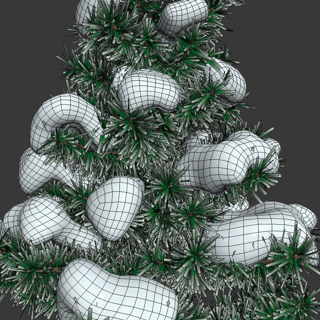 snow fir tree 3d max