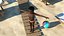 Posa a T stile spiaggia ragazzo bambino nero