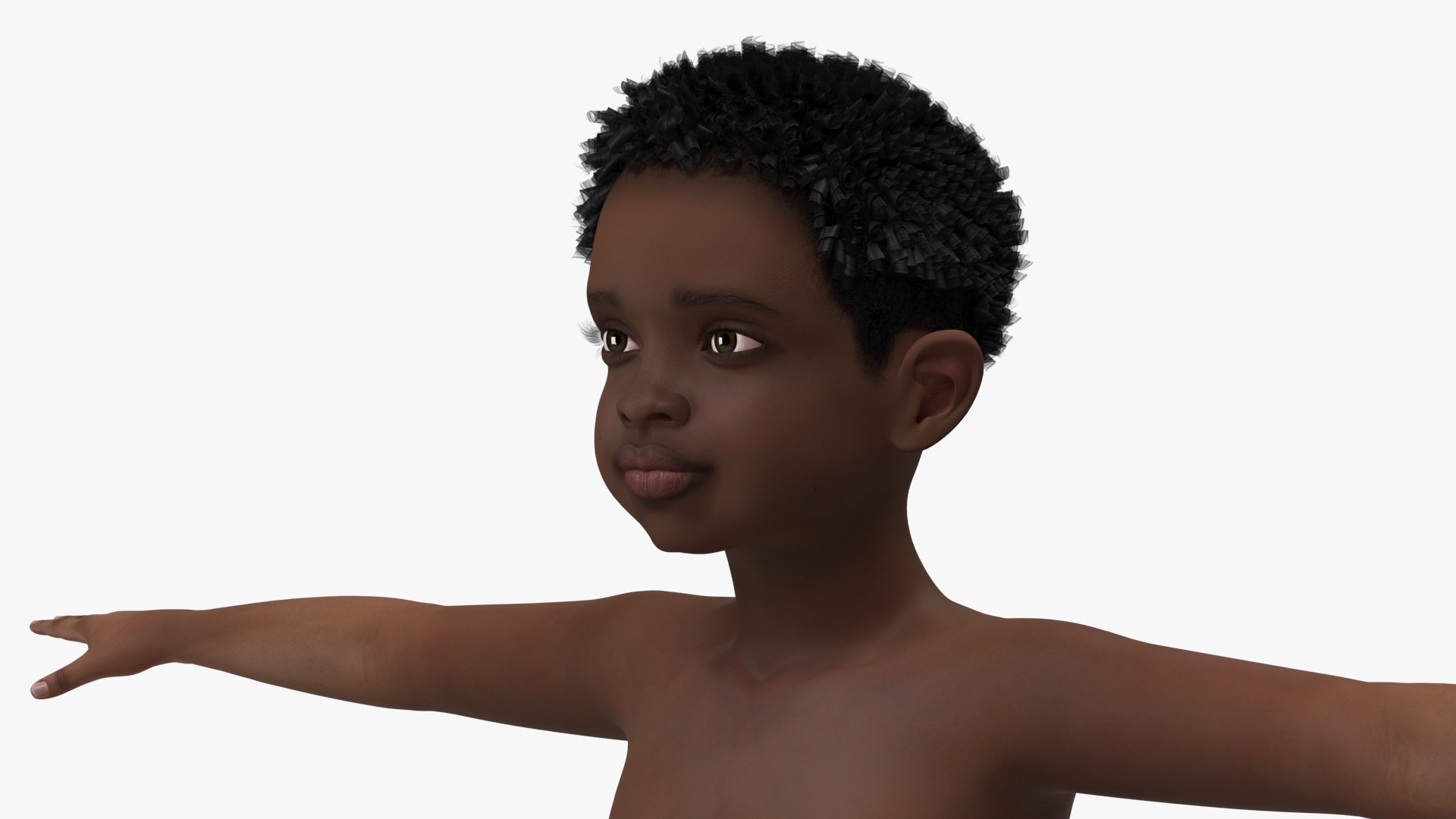 3d Black Child Boy Beach Style T-pose Model - Turbosquid 1951719