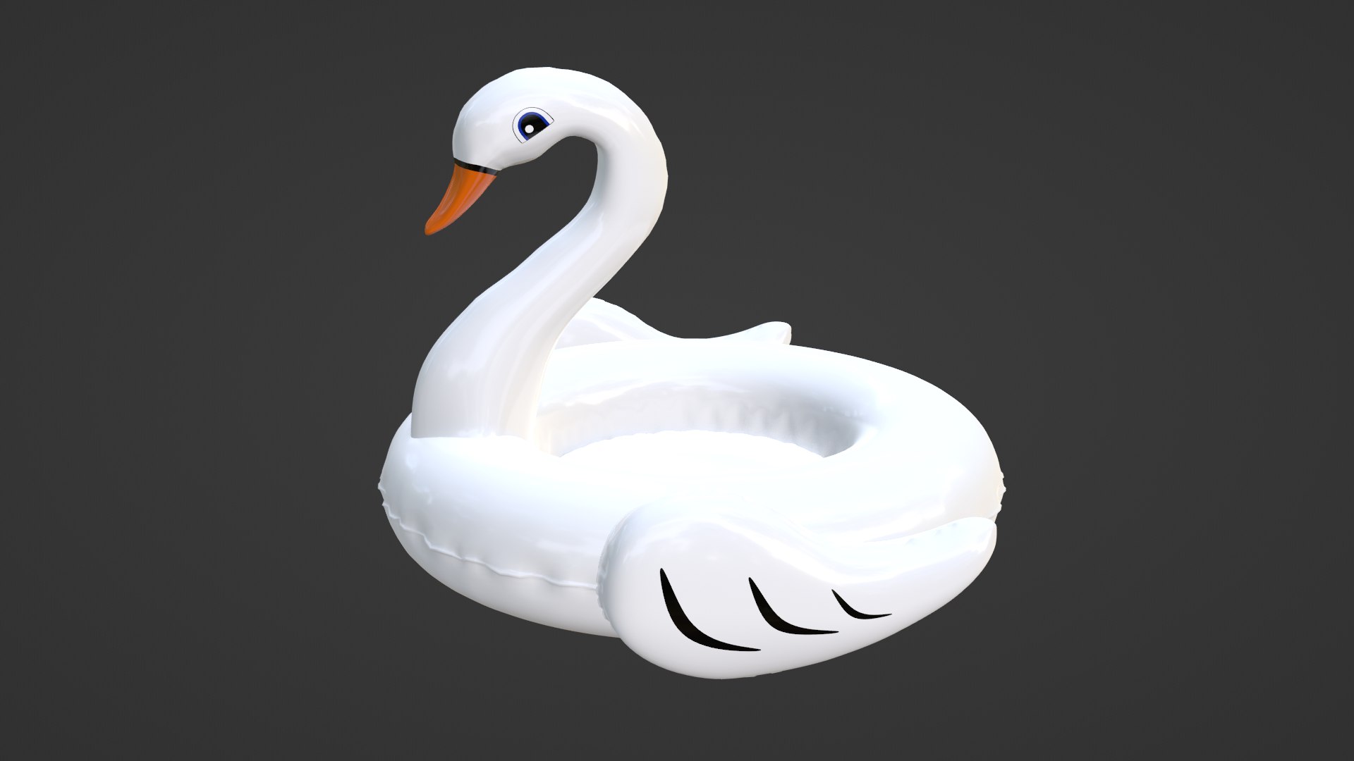 3D Model Inflatable White Swan Toy - TurboSquid 2079797