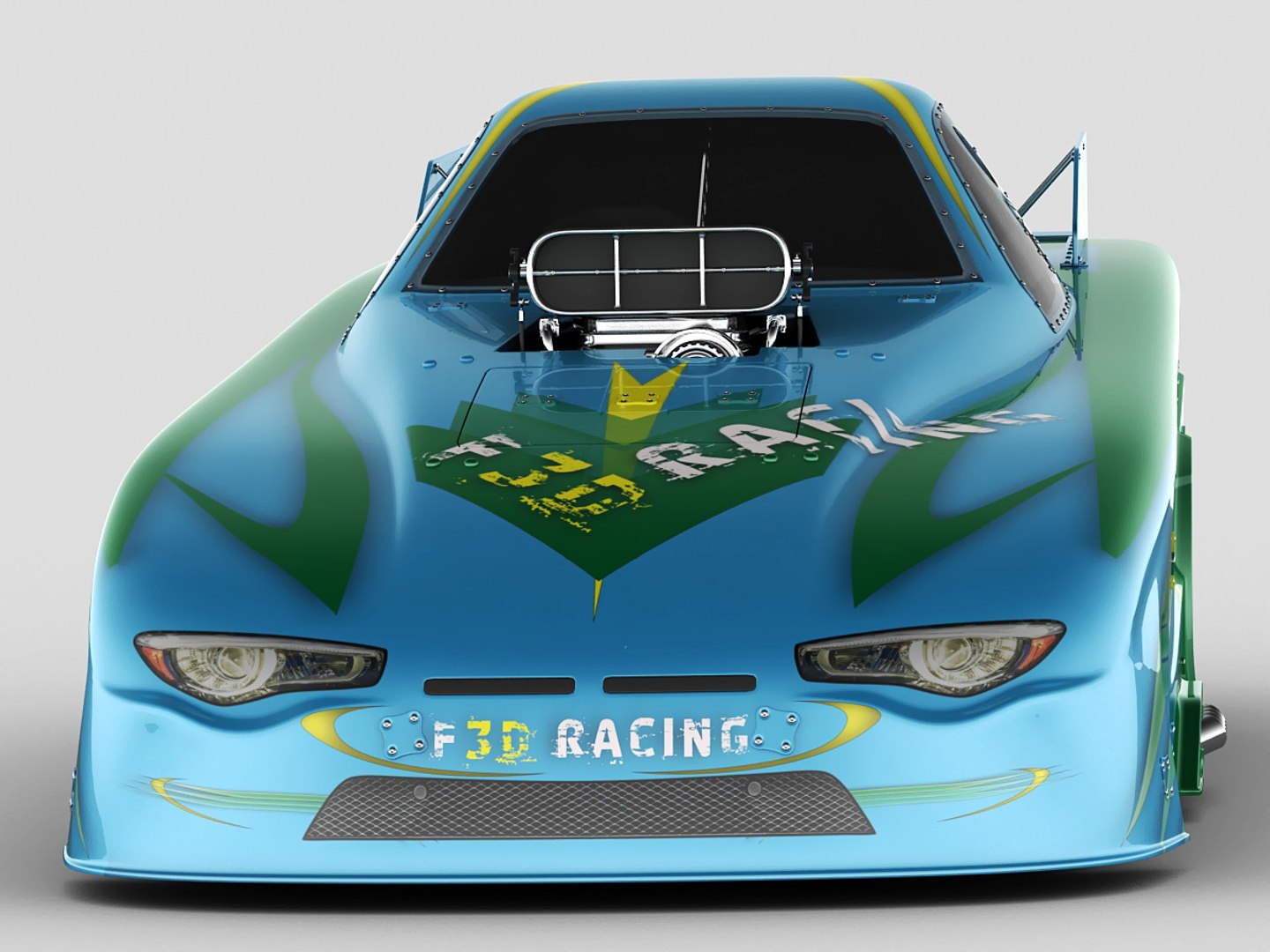 custom dragster nhra funny 3d max