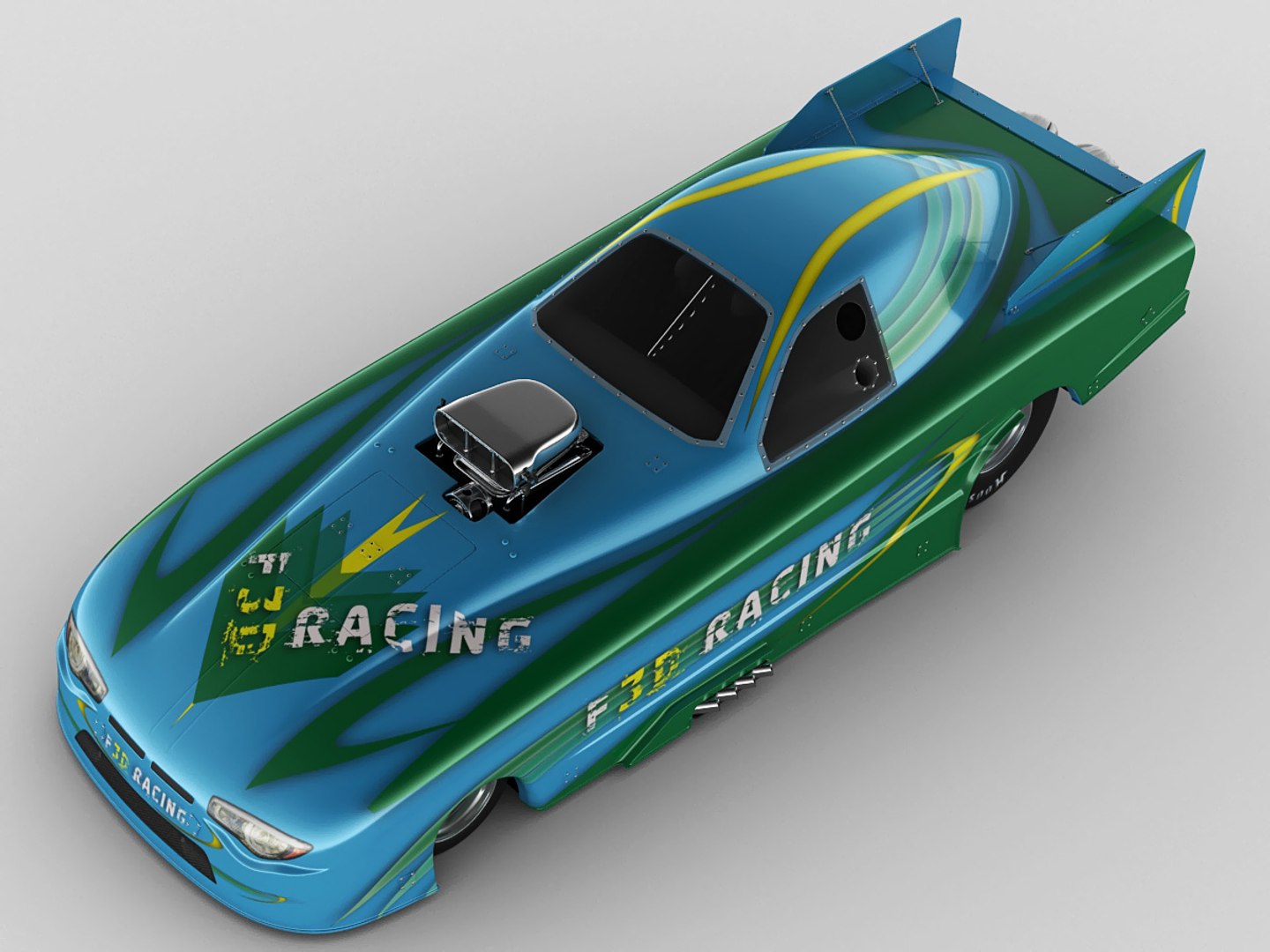Custom Dragster Nhra Funny 3d Max