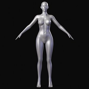 3D Realistic Female Body Base Mesh model