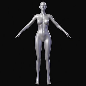 Realistic Female Body Base Mesh